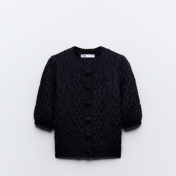 Zara Cable Knit Cardigan - Picture 1 of 6